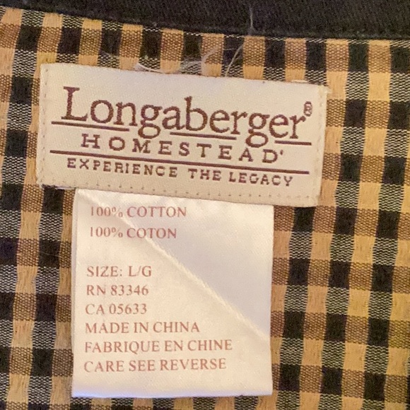 Longaberger 100% cotton lightweight jacket with tan and black trim size L - Picture 8 of 10